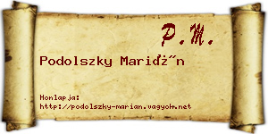 Podolszky Marián névjegykártya